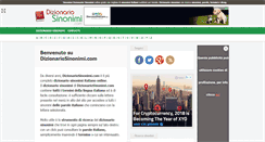 Desktop Screenshot of dizionariosinonimi.com